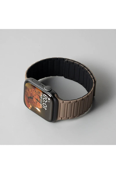 Choice17 سوار سيليكون من شوكولاتة بي للساعات، متوفر بأحجام 42، 44، 45، 46، و4...