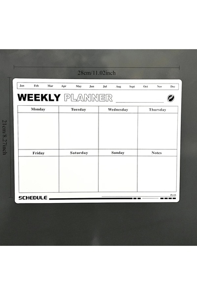 choice2 مغناطيس ثلاجة أبيض، مخطط شهري وأسبوعي، ملصق تقويم مغناطيسي، مغناطيس ناعم