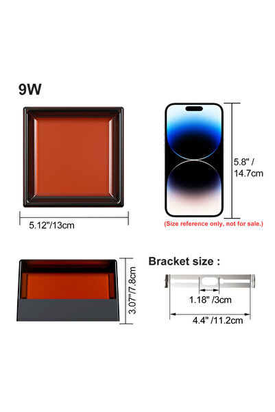 Choice5 Square-Brown LVL Modern LED Wall Lamp 9W Small Round & Square Waterpr...