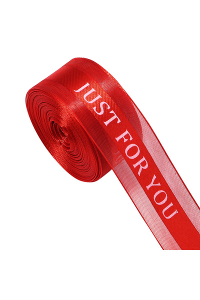 Choice1 2.5cm 10Yards Red 10Yards/Roll Satin Flower Bouquet Organza Ribbon Ca...