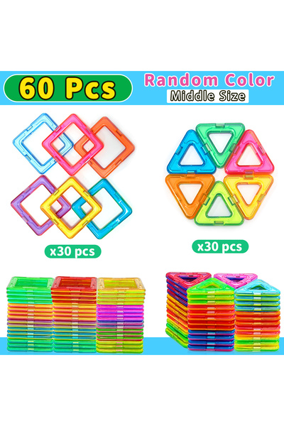Choice5 2S-60 قطعة من مكعبات البناء المغناطيسية، مجموعة ألعاب تعليمية للأطفال...