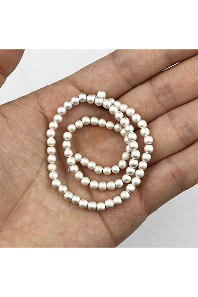 Choice4 4mm 90pcs JHNBY Matte White Gold Colour Hematite Natural Stone 2~10mm...