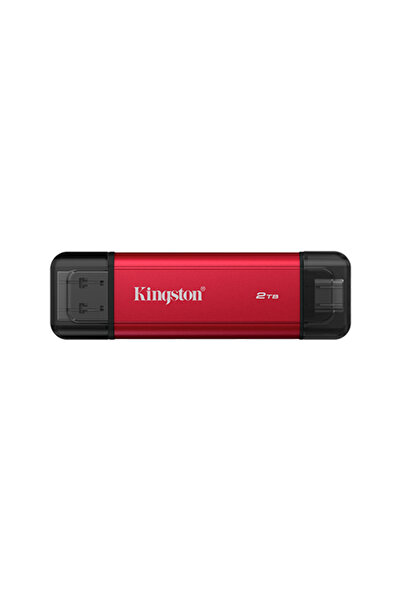 Kingston SSD portabil Dual Portable Solid, 2TB, USB-A/USB-C (Rosu/Negru)