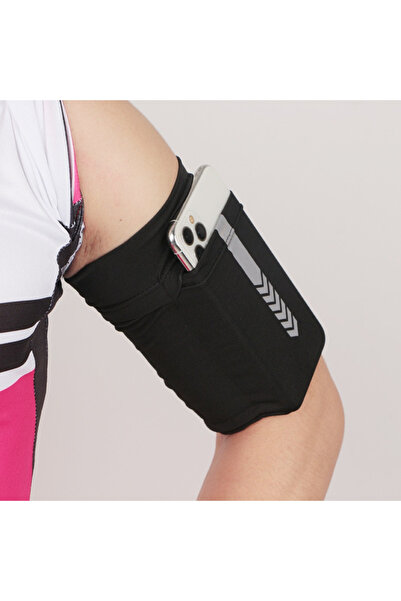 Choice جراب ذراع للهاتف المحمول أسود اللون مقاس L، قطعة واحدة، بخطوط، مثالي ل...