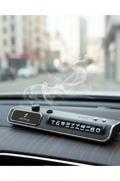 Eco Lounge جهاز ترطيب الزجاج الأمامي للسيارة مع عرض رقم الهاتف وإضاءة LED