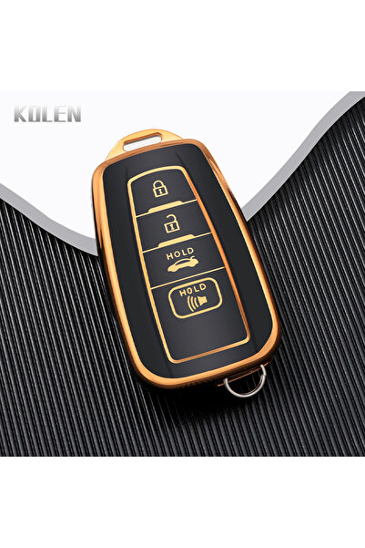 Choice1 غطاء مفتاح السيارة عن بعد أسود اللون من مادة TPU بأربعة أزرار، متوافق...