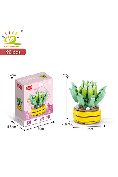 Choice52 مع صندوق رقم 40-5، نموذج نباتات عصارية في وعاء من HUIQIBAO MOC، مكعب...