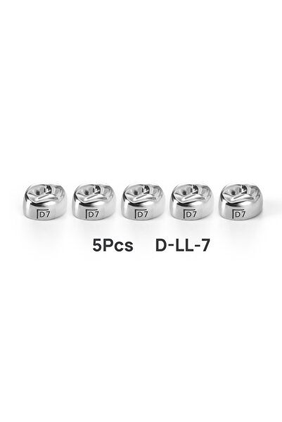 Choice42 D-LL-7 5 قطع تيجان أسنان، تيجان معدنية جاهزة، تيجان مؤقتة من الفولاذ...