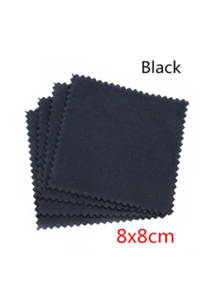 Choice3 8x8cm Black 10pcs Polish Polishing Cloth Silver Color Cleaning Polish...