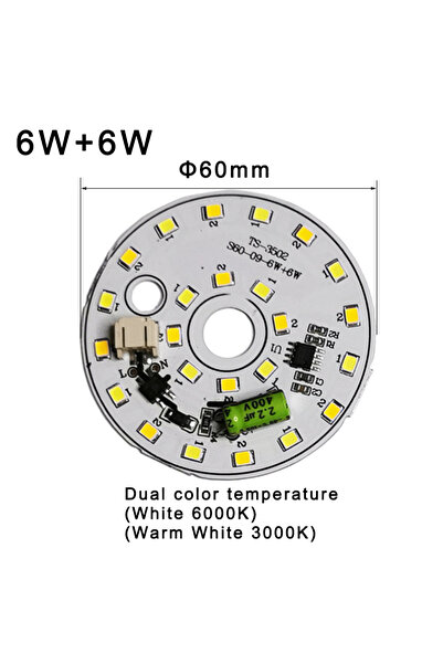 Choice مصباح LED قابل للتغيير بقدرة 6 واط يعمل بجهد 220 فولت تيار متردد، مزود...