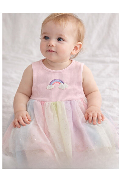 lupi فستان توتو للفتيات الصغيرات مع أزرار كبس لعيد الفطر