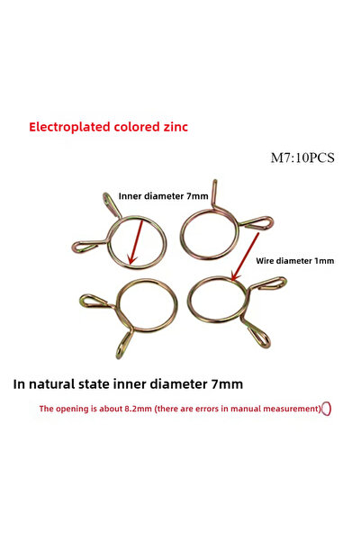 Choice7 مشابك زنبركية لخرطوم البنزين M7، 10 قطع، 10/20/50 قطعة، 5-14 مم، مشاب...