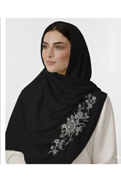 Veil Designer A hijab made of Japanese fabric with raised Turkish hand embroi...