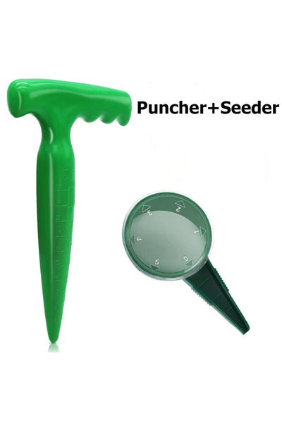 Choice بذارة يدوية قطعة واحدة، أداة حفر ثقوب للحديقة، مزودة بمقياس شفاف ، خفيف