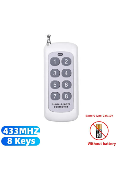 Choice جهاز تحكم عن بعد لاسلكي بتردد 433 ميجاهرتز، مزود بـ 8 مفاتيح، يدعم برم...