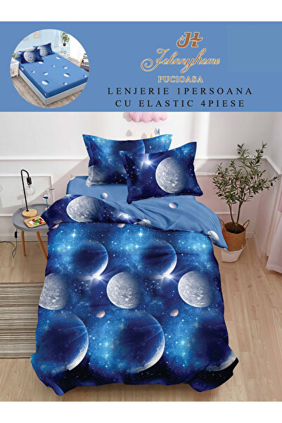 FIONNA.RO Fine Duvet Cover Set with Stretchy 1 Person - Full Moon