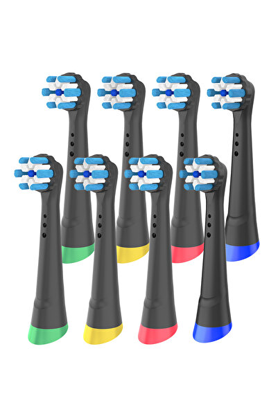 Choice1 Black-8 Pcs 4/8/12 Pack Compatible with Oral B iO 2/3/4/5/6/7/8/9/10 ...