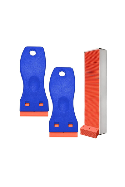 Choice3 2 and 100pcs Adhesive Remover Car Sticker Remover Cleaning Scraper Gl...