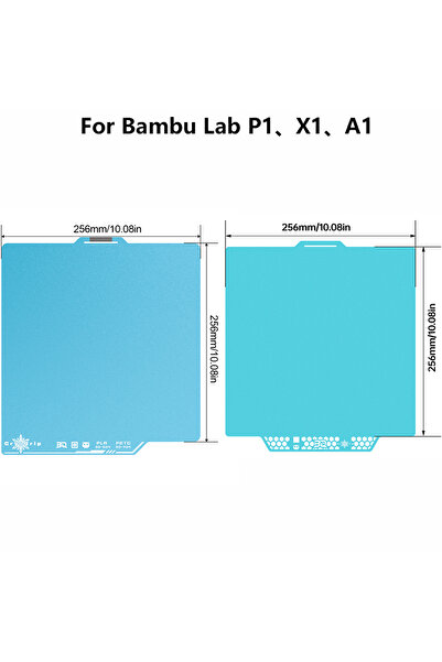 Choice31 2 PCS FrostbiteGlacier-256 BIGTREETECH Panda Build Plate For Bambu L...