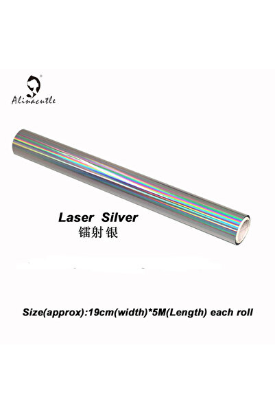 Choice19 فيلم رقائق معدنية تفاعلي مع حبر الليزر الفضي، طوله 5 أمتار وعرضه 19 ...