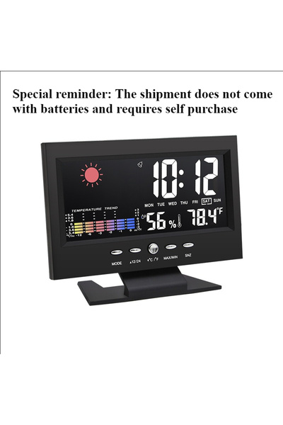 Choice black New Home Color Screen Touch Meteorological Clk Sensor Temperatur...