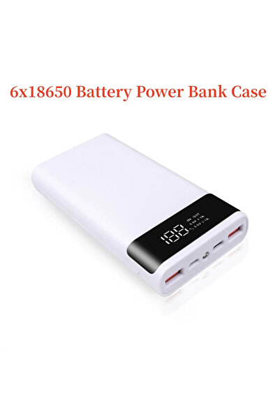 Choice1 kebidumei WHITE 6*18650 Battery Holder Dual USB Power Bank Battery Bo...
