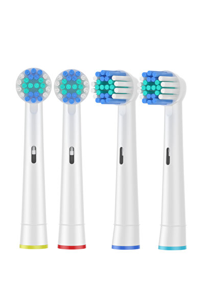 choice2 رؤوس فرشاة أسنان فعالة للتنظيف، عبوة من 4 قطع، متوافقة مع معظم فرش ال...