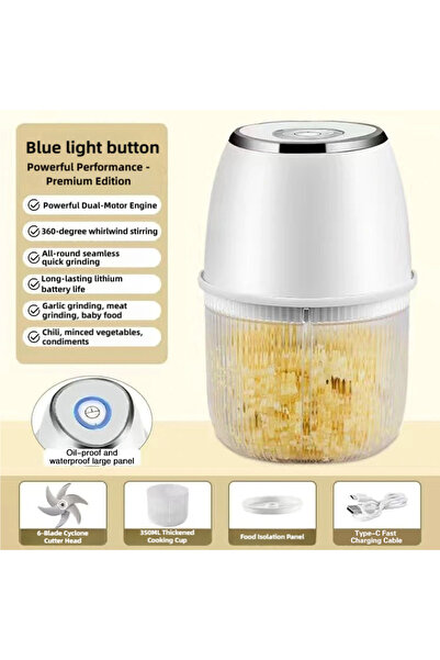 choice2 White TINSOL 350ML Electric Meat Grinder Food Chopper Garlic Masher U...