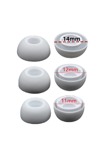 Choice7 KOQZM White SML 3pairs 1/3 Pairs Anti-Slip Earbuds Earphone Case Memo...