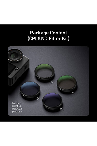 Choice1 فلتر عدسة TELESIN CPL ND8 ND16 ND32 لكاميرا DJI OSMO Action 6، مزود ب...