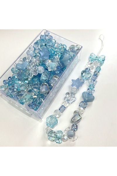 Choice7 Blue ​​1Bag Mix and match style candy-colored acrylic beads DIYHandma...
