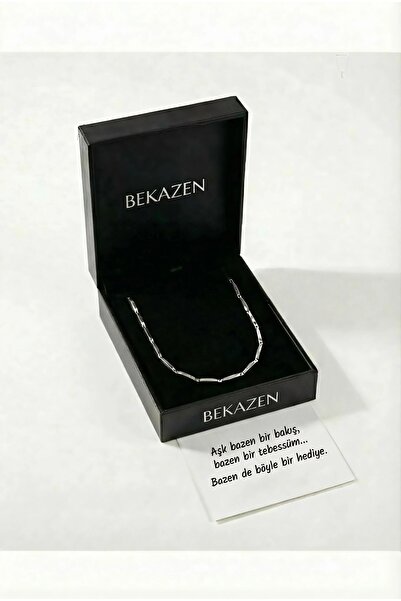 BEKAZEN Erkek Ataç Zincir Çelik Kolye Seti 14 Şubat Sevgililer Günü Hediyesi