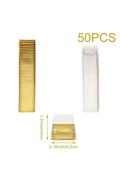 Choice 02 50pcs Clear Plastic Mini Cupcake Boxes Muffin Pod Dome Muffin Conta...