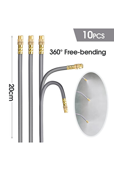 Choice3 فوهة بطول 20 سم، 10 قطع، طقم رش مرن قابل للتعديل من النحاس الأصفر، خر...