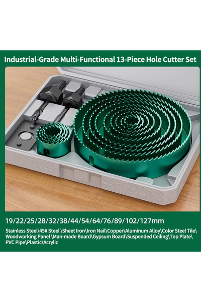 choice2 19mm-127mm GREENERY 19-127mm Hole Saw Cutting Set Saw Cup Wood Crown ...