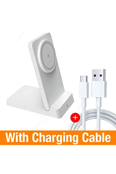 Choice3 VIKEFON White With Cable Magnetic Fast Charging Station 30W Wireless ...
