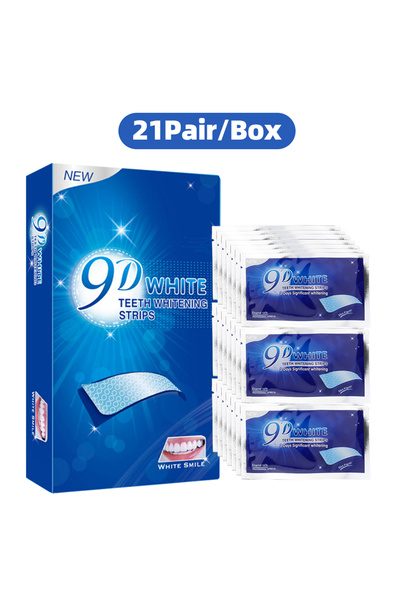 Choice4 21 Pair 9D White Peroxide-Free Teeth Whitening Strip Remove Stain 5D ...