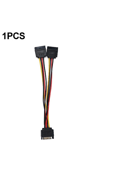 Choice 1PCS 15-pin SATA Male to Dual 15-pin Female Y-Splitter Cable High Spee...