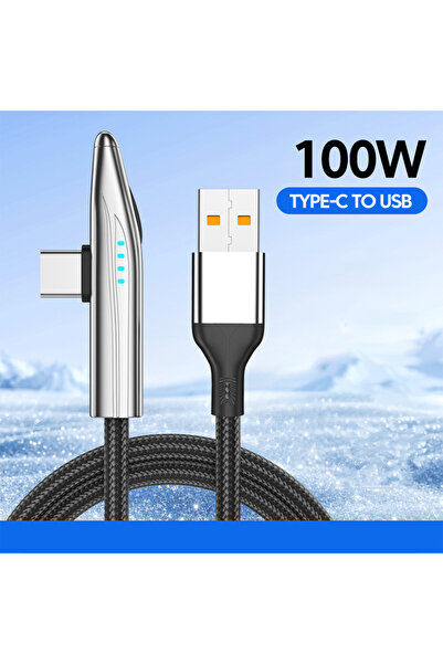 choice2 كابل USB-A إلى USB-C بطول 1.2 متر، بزاوية 90 درجة، يدعم الشحن السريع ...