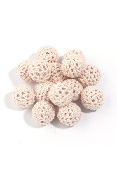 Choice19 14mm 10pcs Beige Linsoir 14mm 10/20pcs/lot Handmade Wooden Crhet Bea...
