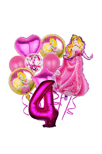 Choice كما هو موضح، رقم 4، 9 قطع، بالونات فويل للأميرة أورورا، الجميلة النائم...