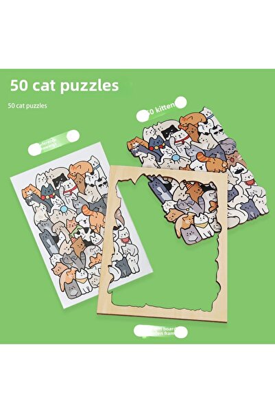 choice2 لعبة ألغاز على شكل قطة، صعوبة عالية، لعبة ألغاز خشبية على شكل حيوان م...