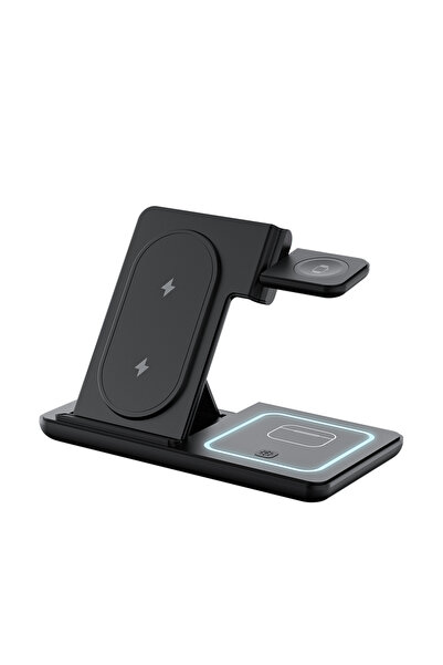 Choice1 حامل شاحن لاسلكي قابل للطي من فيكيفون، أسود اللون، بقوة 30 واط، مزود ...