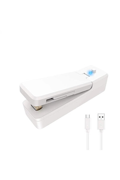 Choice1 1 pack white Mini Bag Sealer 2 in 1 Rechargeable Portable Bag Vacuum ...