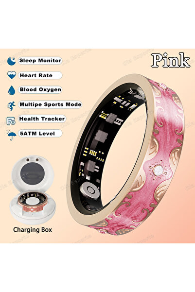 Choice6 8 Pink New Diamond Fashion Various Colors Available Women Smart Ring ...