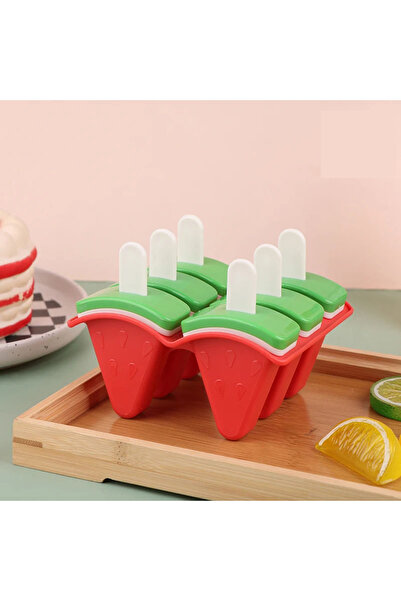 Choice3 6 Grids Watermelon 4/6 grid ice cream Popsicle mold, covered fruit-sh...
