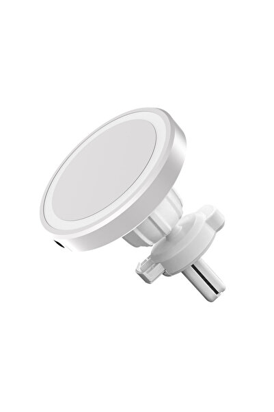 Choice1 حامل شاحن لاسلكي مغناطيسي للسيارة من هومفيش، أبيض اللون، بدون كابل، م...