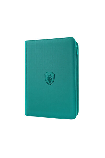 Choice3 green 9 Pket Trading Card Binder, PU Cover Zipper Card Collection Alb...