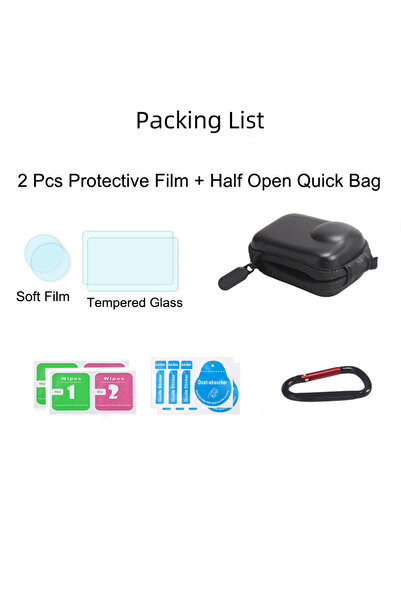 Choice حقيبة تخزين صغيرة لكاميرا Insta360 Go Ultra Kit 2085، مزودة بغشاء زجاج...