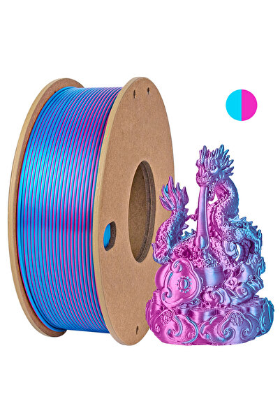 Choice خيوط طباعة ثلاثية الأبعاد من نوع PLA، لونان في واحد: وردي محمر وأزرق س...